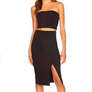 Susana Monaco Navy Pencil Skirt and Top Set